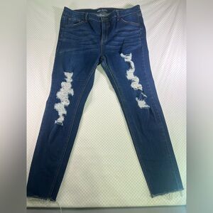 Wild Fable Dark Blue Distressed‎ Skinny Jeans